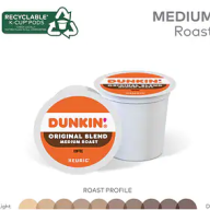 Кава Dunkin' Colombian Medium Feed, капсули Keurig K-Cup, 10 шт в упаковці (Фасовка 6 коробок) 6*10 = 60 капсул 
