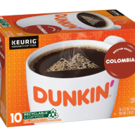 Кава Dunkin' Colombian Medium Feed, капсули Keurig K-Cup, 10 шт в упаковці (Фасовка 6 коробок) 6*10 = 60 капсул 